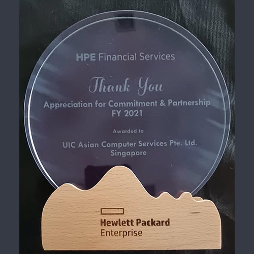 HPE – Appreciation for Commitment & Partnership 2021