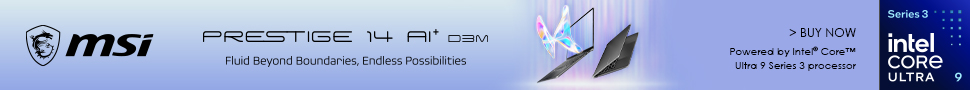 MSI UICACS Prestige_14_AI+_D3M_Google_Banner_970x90